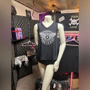 Liberty Wear Biker Born to Ride Flyaway Top